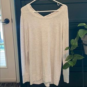 Athleta Cut Out Back Long Sleeve Shirt